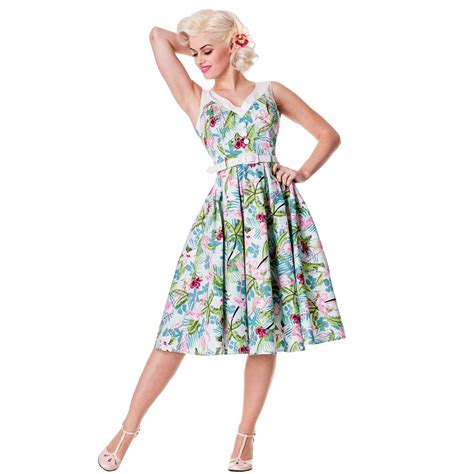 Hell Bunny Larissa Floral Flamingo Rockabilly Vintage