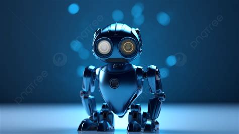الروبوت خلفية زرقاء ذكية القزم إنسان آلي خلفية روبوت ذكي صورة