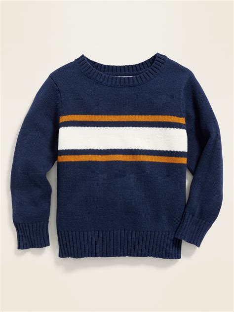 Striped Crew Neck Sweater For Toddler Boys Old Navy Toddler Boy