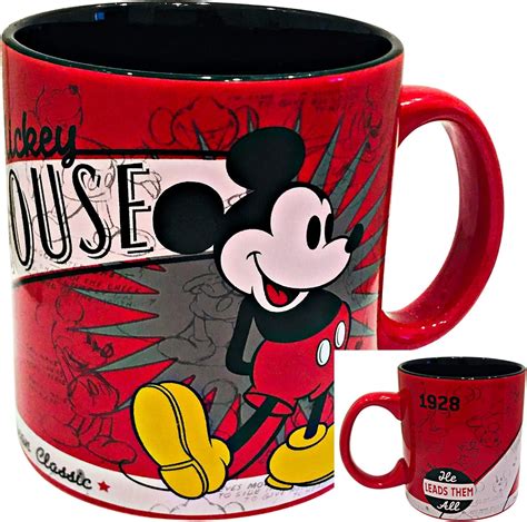Disney Licensed Mickey Mouse Large Ceramic Coffee Mug Featuring Mickey