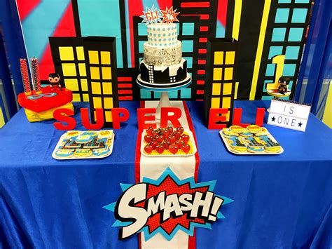 Superhero First Birthday Party Ideas Celebration Stylist Popular