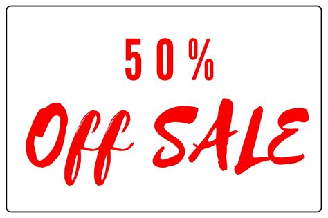 50 Percent Off Sale Sign Printable And Images Download