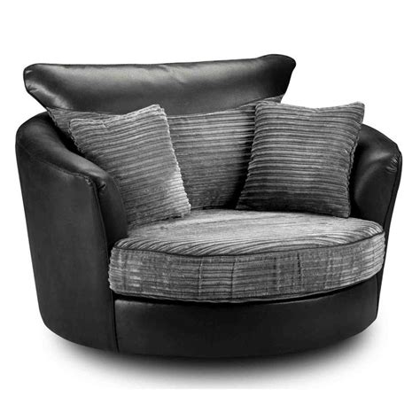 Dunelm leather look large bean bag chair in st15 stone for 30 00 shpock. Dunelm Byron Black Swivel Chair | Armchair