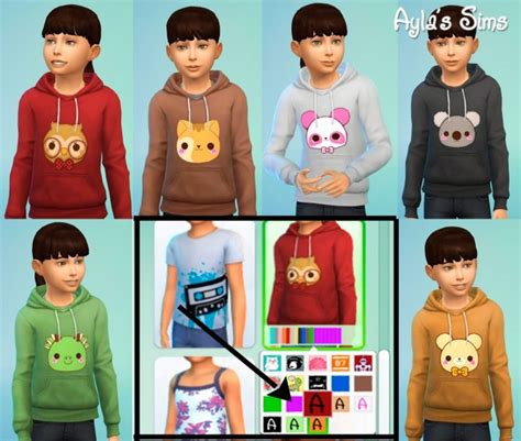 Sweatshirts For Kids Sims 4 Female Clothes