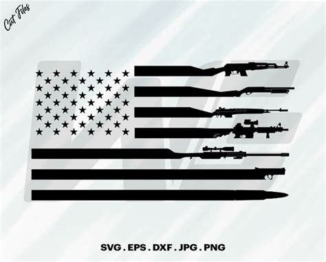 American Guns Flag Svg America Flag Svg Guns Flag Rifle Etsy Norway