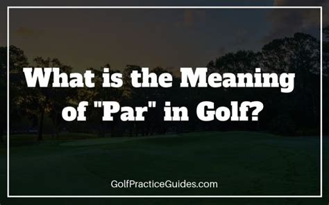 While the mean is a good tool to evaluate the performance of a company or portfolio, it should also be used with other. What Does Par Mean in Golf - Golf Practice Guides
