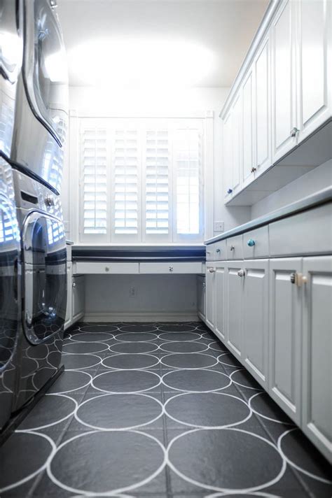 No stripping, sanding or priming required! Painting a Pattern onto Floor Tile with Rust-Oleum HOME ...