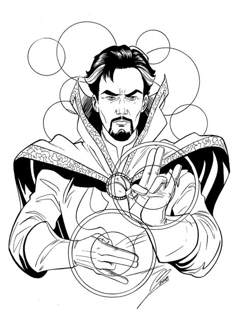 Doctor Strange And His Power Coloring Page Free Printable Coloring