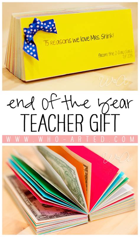 Show your appreciation for a job well done with an appropriate gift. END OF THE YEAR TEACHER GIFT