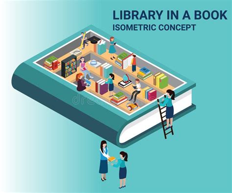 Isometric Artwork Of A Book Where The Book Contains The Knowledge Of A