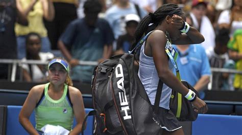 Australian Open 15 Year Old Coco Gauff Crashes Out In Tears After