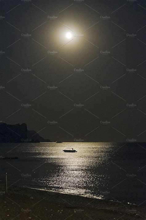 Ad Moonlit Night At Sea By Possum On Creativemarket Moonlit Night