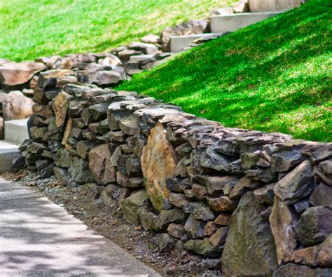 Dry Stacked Stone Retaining Walls Dundee Llc