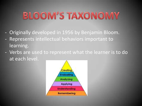 Ppt Blooms Taxonomy Powerpoint Presentation Free Download Id1870482
