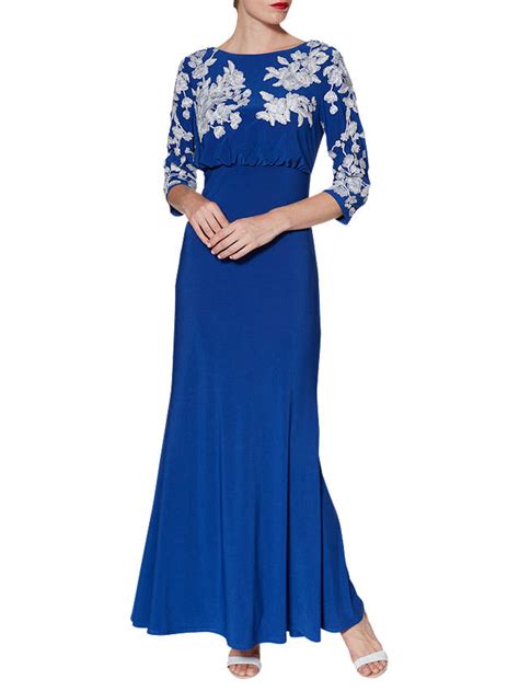 Gina Bacconi Ophelia Embroidered Maxi Dress Royal Blue At John Lewis
