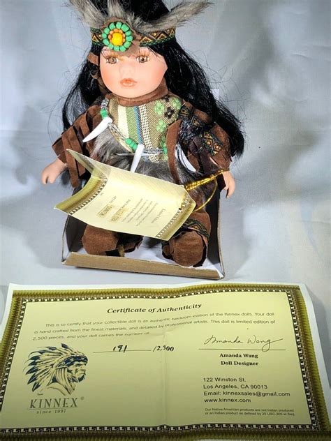 Kinnex Native American Porcelain Doll Ebay