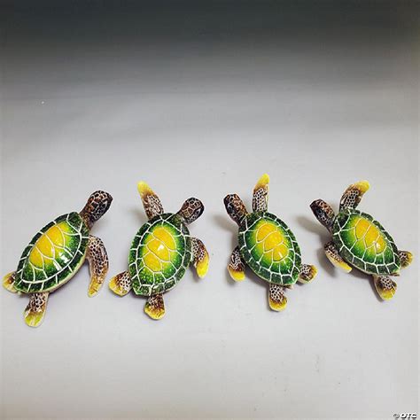 Green Sea Turtle Figurine 4 Piece Set 12 Inch