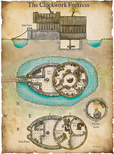 Fantasy Maps By Robert Lazzaretti The Clockwork Fortress Fantasy