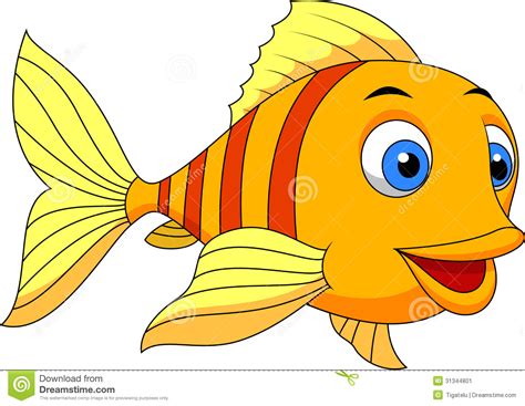 Cute Fish Cartoon Stock Image Image 31344801