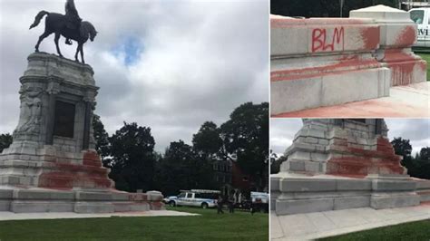 Robert E Lee Statue Vandalized In Richmond Fox 59