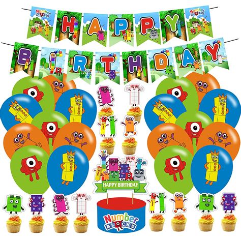 Buy Numberblocks Party Decoration Numberblocks Theme Party Supplies Includes Happy Birthday