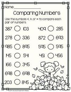comparing numbers worksheet makemakika pinterest number