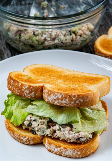 Actually, i can't stand mayo. Easy Tuna Salad Sandwich Recipe l { 5-Minute }