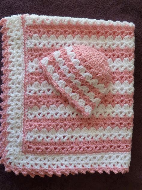 Pink And White Baby Girl Blanket Crochet Baby Blanket Free Pattern