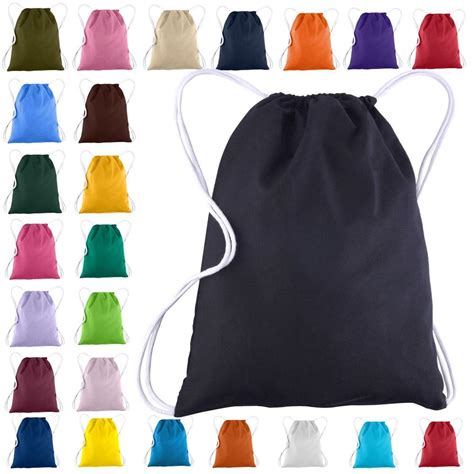Wholesale Cotton Canvas Drawstring Bags Backpacks Medium Bpk18