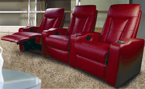 Coaster Pavillion Home Theater Seating Set Red 600132 3 At