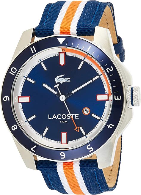 Lacoste Mens Durban 2010700 Blue Nylon Quartz Watch Amazonca