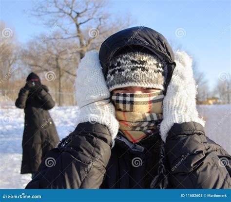 Woman Freezing Cold Stock Photo Image Of Freeze Casual 11652608