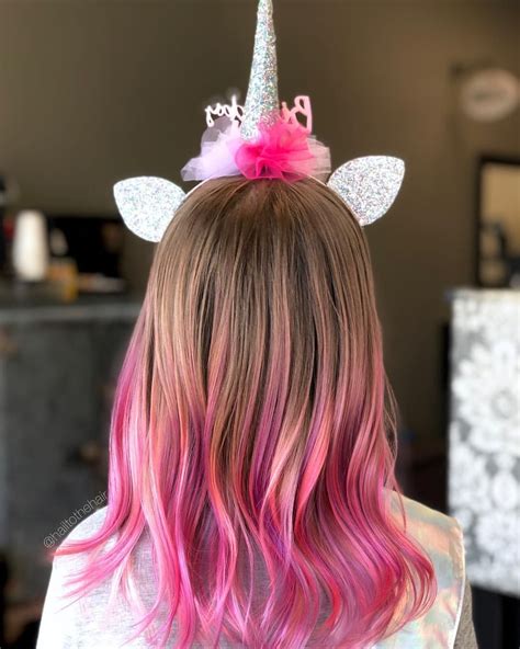 Unicorn Mermaid Hair For Little Girls Colored Hair Tips Kids Hair