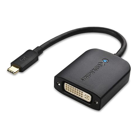 Cable Matters Usb C To Dvi Adapter Usb C To Dvi Adapter In Black