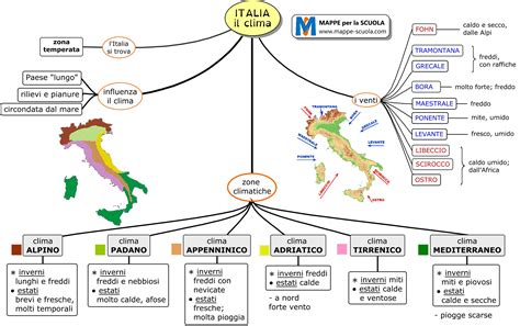Mappe Per La Scuola Italia Il Clima
