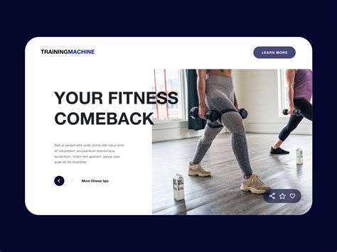 Website Header Fitness Uplabs