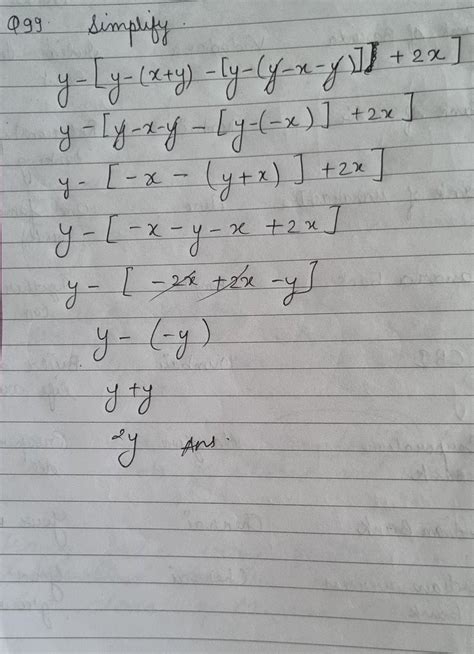 99 simplify the following y ly x y y y x y 2x]