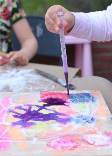 Salt Painting Collage Process Art For Kids Meri Cherry