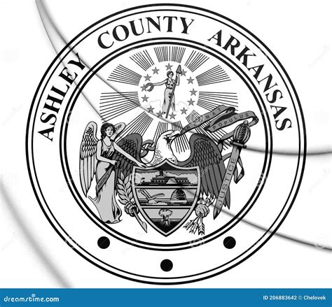 3d Seal Of Ashley County Arkansas State Usa Stock Illustration
