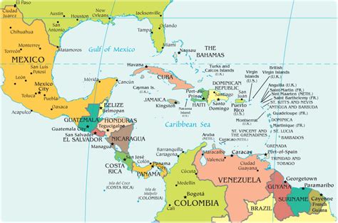 América Central Mapas Geográficos Da América Central