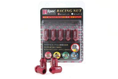 Forged Wheel Lug Nuts D Spec Alu X Red Exterior Accessories Nuts D Spec Original