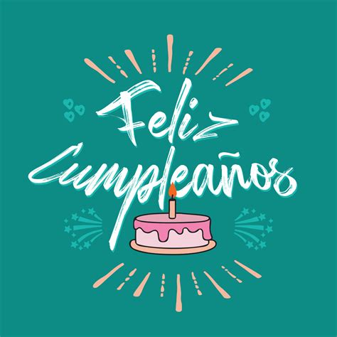 Feliz Cumpleaños Feliz Cumpleanos Letras En Español 18872667 Vector En Vecteezy