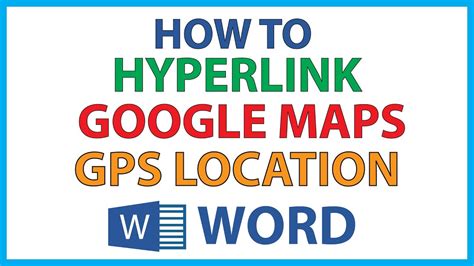 Microsoft Word How To Hyperlink Gps Coordinates Of A Location In A