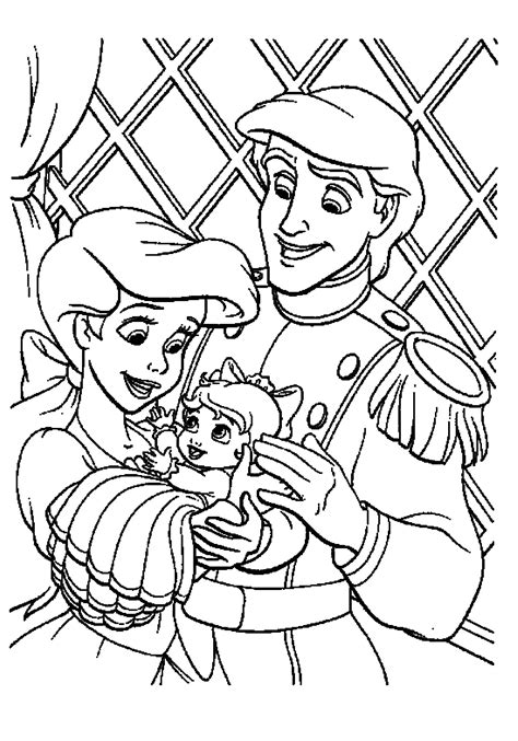 Princeessof Areil Pictures To Color Coloring Page Little Mermaid
