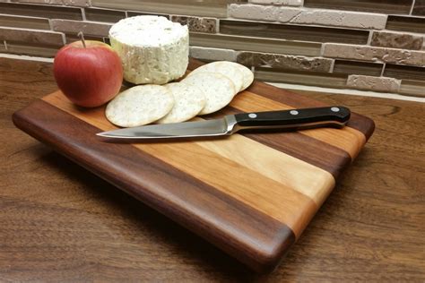 Wood Cutting Board Cheese Board Small Walnut Maple Cherry