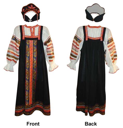 such russian handmade sarafans were traditional dress for russian women in 18 19 centuries