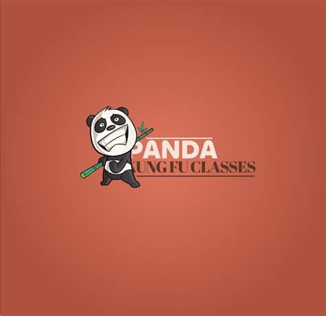 Premium Vector Panda Kung Fu Classes Vector Logo Design Template