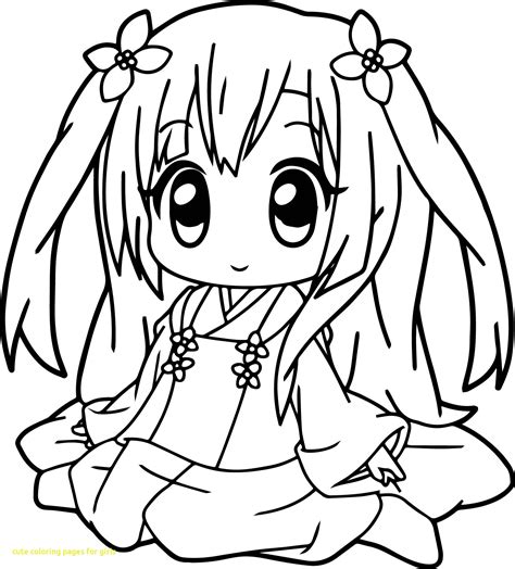 Cute Anime Girls Coloring Pages Sketch Coloring Page