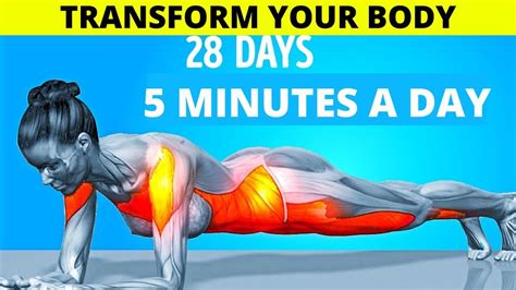 10 Exercise To Transform Your Body In 5 Minutes A Day Youtube
