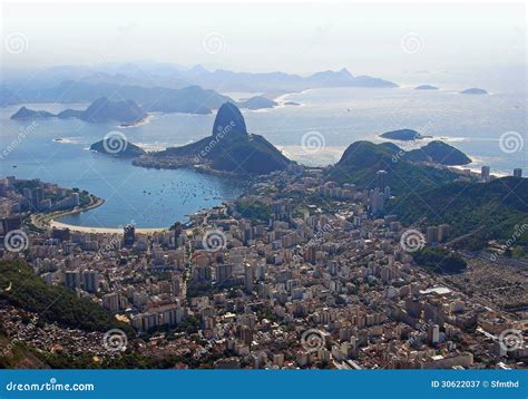 Aerial View Of Rio De Janeiro Brazil Stock Image Image Of Favela